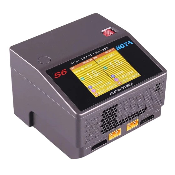 HOT HOTA S6 Model Airplane Intelligent Balance Charger Multifunctional Dual-channel High Power 650W Drone RC Lithium Batteries